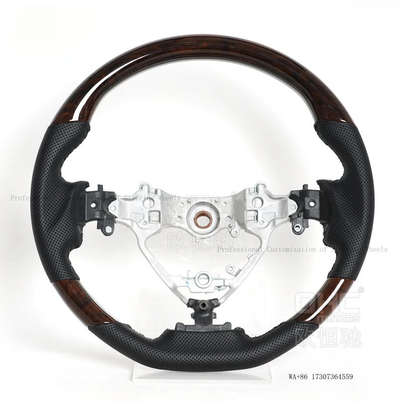 New Suitable for 14-21 Toyota Highlander modified and upgraded three-section walnut wood car steering wheel