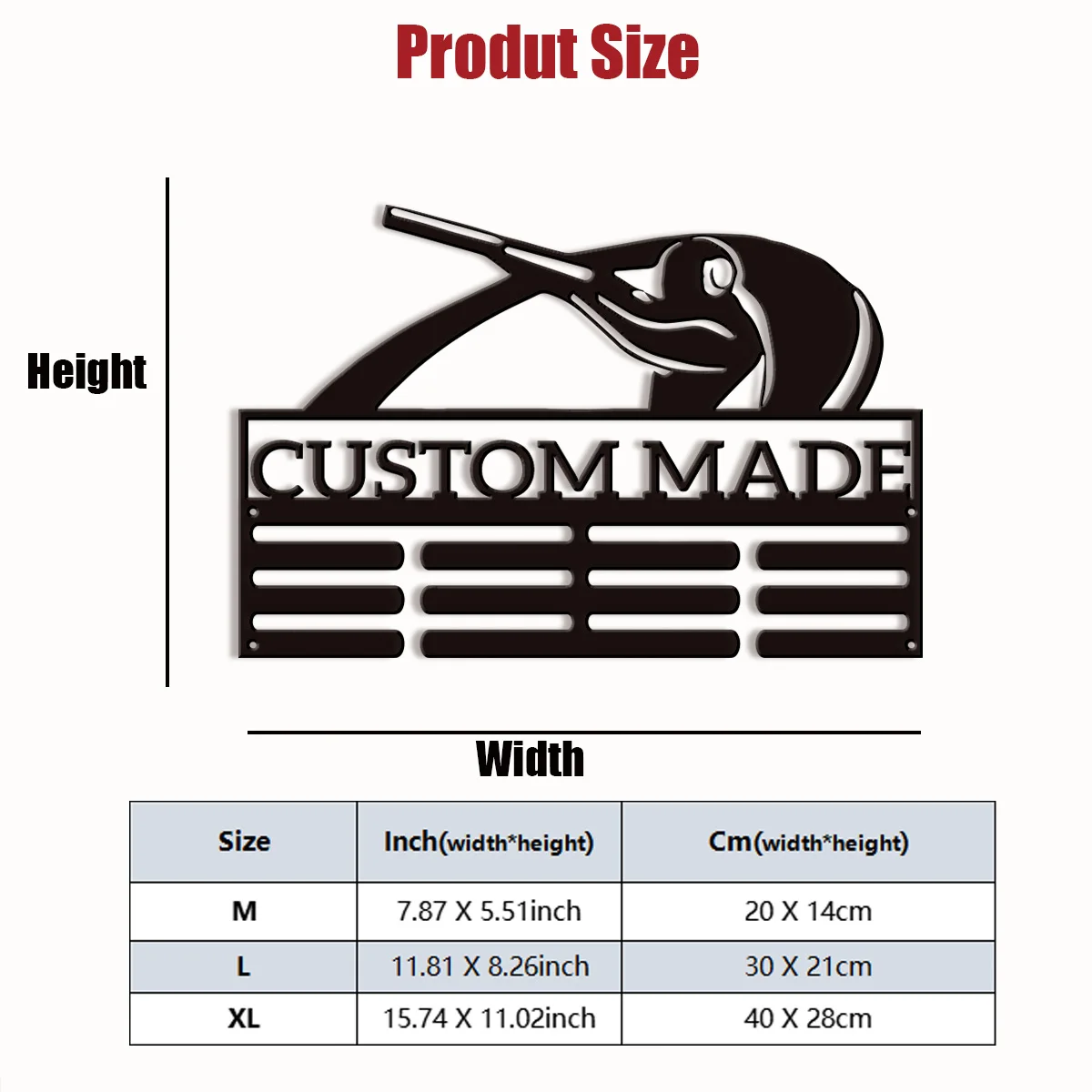 Warm home customization shooter Easy to install wall mounted custom medal rack with 50 retro metal sports patterns and customiz