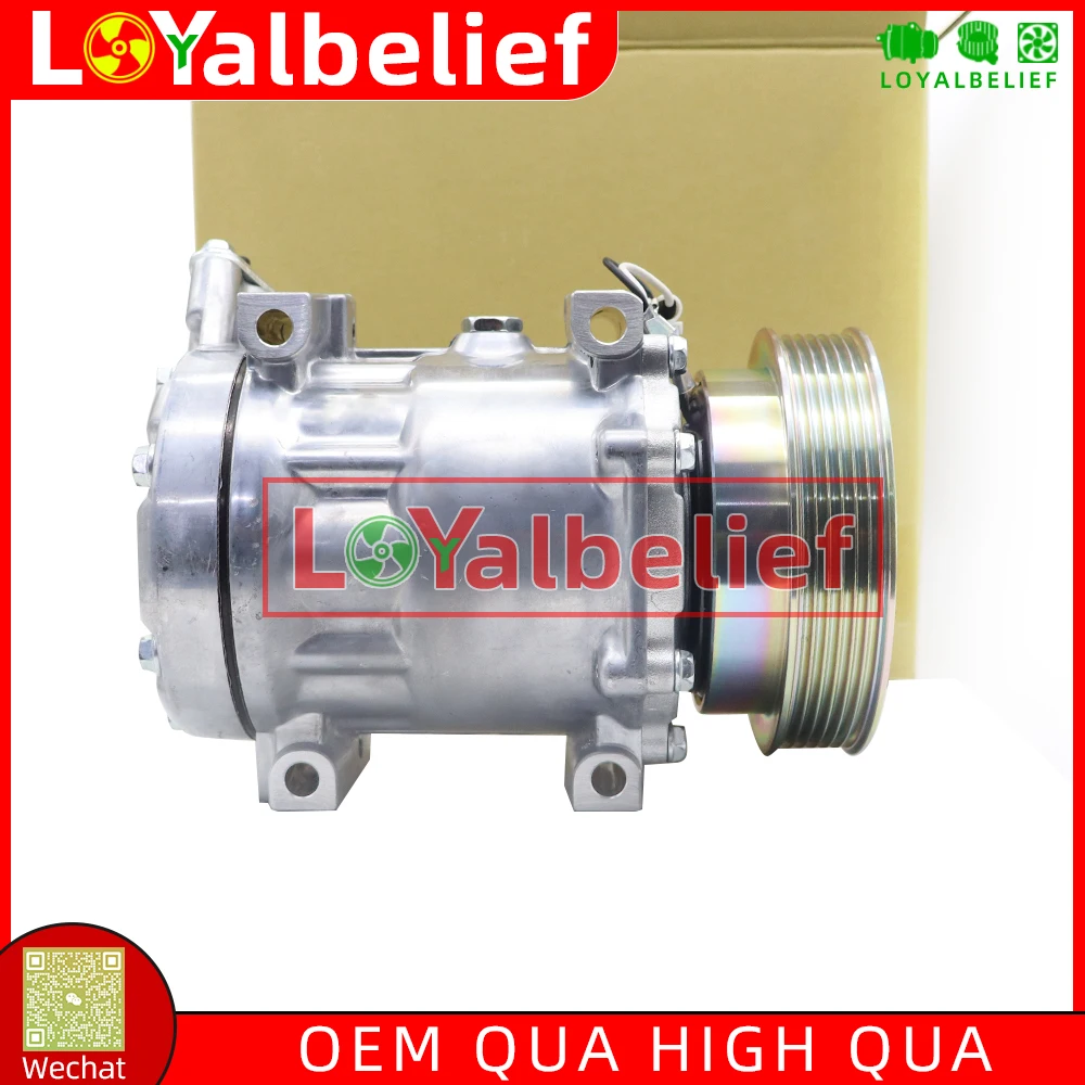 A/C AC Compressor Fit For RENAULT Logan X90 MCV Estate DACIA Logan Duster 1.4 1.5 1.6 SD7V16 926006229R 8200802609 6 Grooves