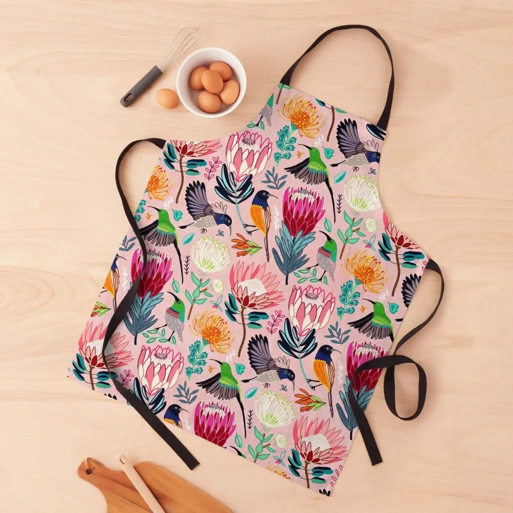 Sunbirds & Proteas Apron cookings for women esthetician For Kitchen Apron