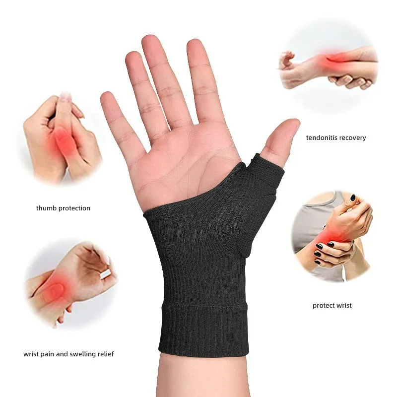 Handgelenk-Daumen-Kompressions-Arthritis-Handschuhe, atmungsaktive Handgelenkstütze, Handgelenkstütze, Handgelenk-Ärmel mit Gel-Daumenverletzungspolstern – Detail 1
