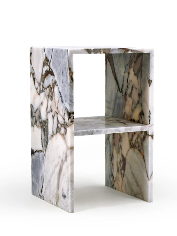 Nordic Designer Travertine Natural Marble Elephant White Coffee Side Polished Honed End Table