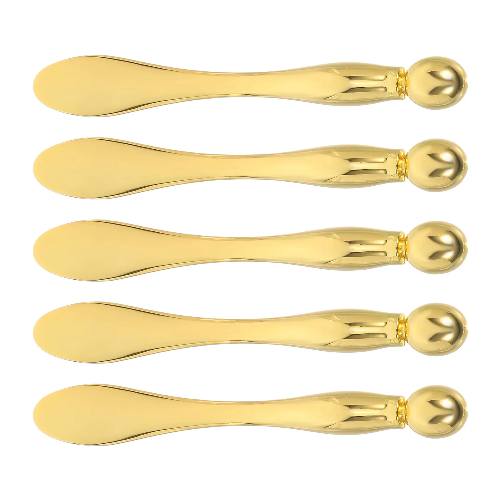 

5Pcs Zinc Alloy Eye Massage Stick Metal Cream Applicator Portable Under Eye Roller Face Cream Spoon Mini Beauty Care Tool