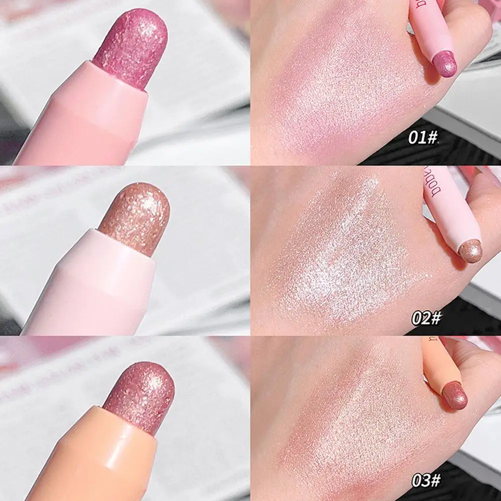 Highlighter Pen para Maquiagem Olhos, Lying Stick, Delineador, Sombra, Silkworm Pen, Clareamento, Alto brilho, B7x6