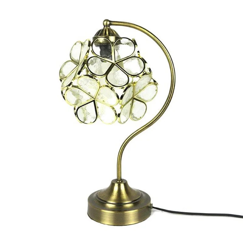 TEMAR Tiffany Table Lamp LED Modern Creative Pink Petal Desk Light For Home Living Room Bedroom Bedside Decor