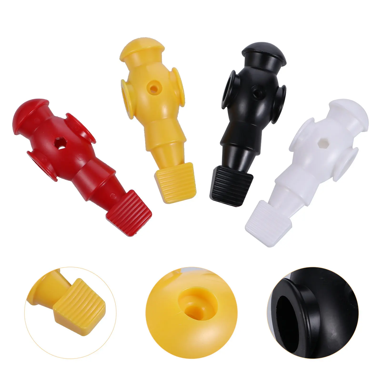 

4Pcs Professional Table Soccer Player Replacement Resin Sturdy Wear Resistant Smooth Finish Clear Print for Tournament and