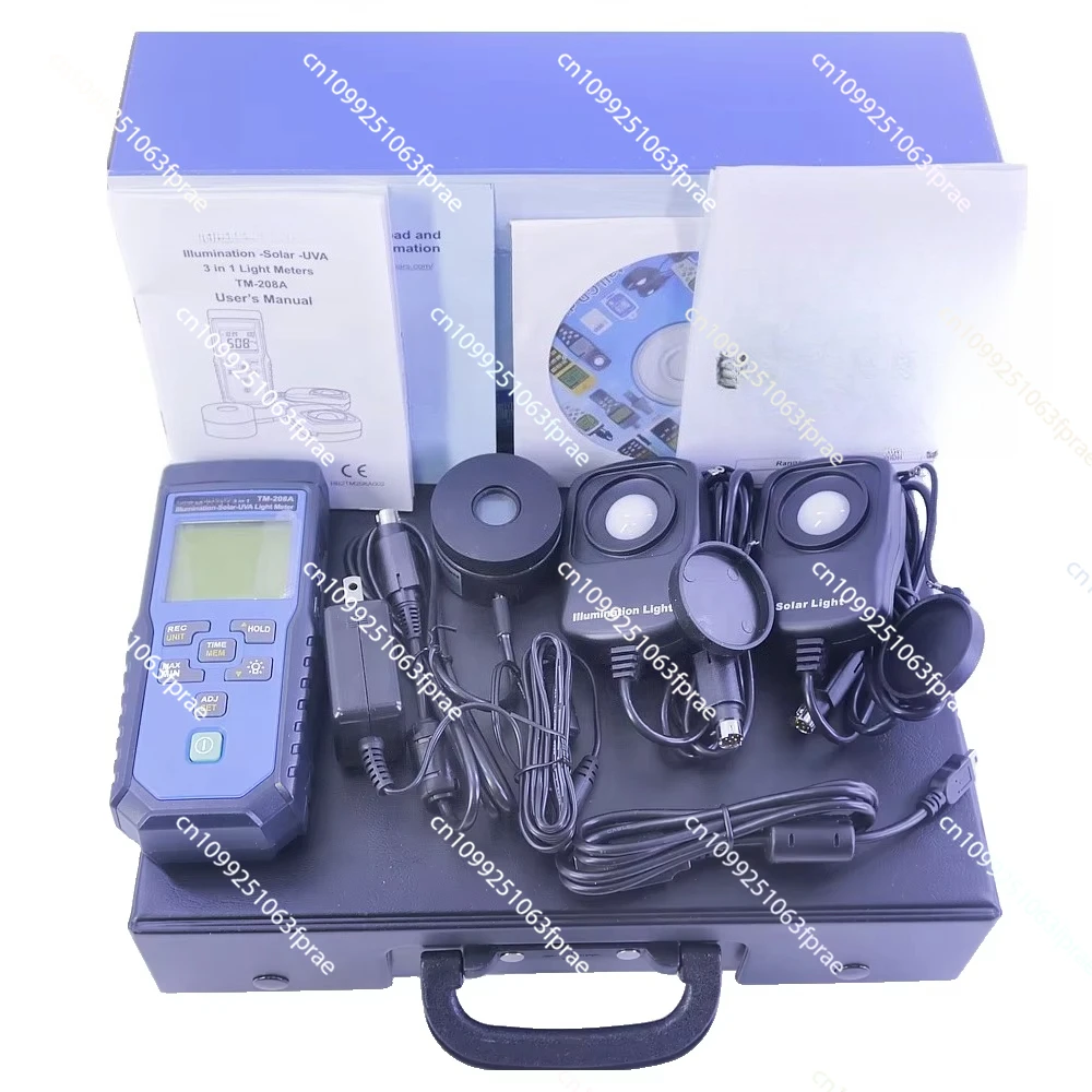 TM-208A Multifunctional Solar Power Meter UVA Photometer 3 in 1 Lighting Tester