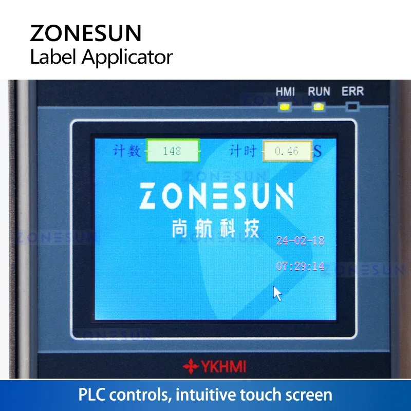 Zonesun Corner Wrap Labeler Tamper Evident Labeling Machine Tamper Proof Seal Label Applicator Label Dispenser ZS-TB90