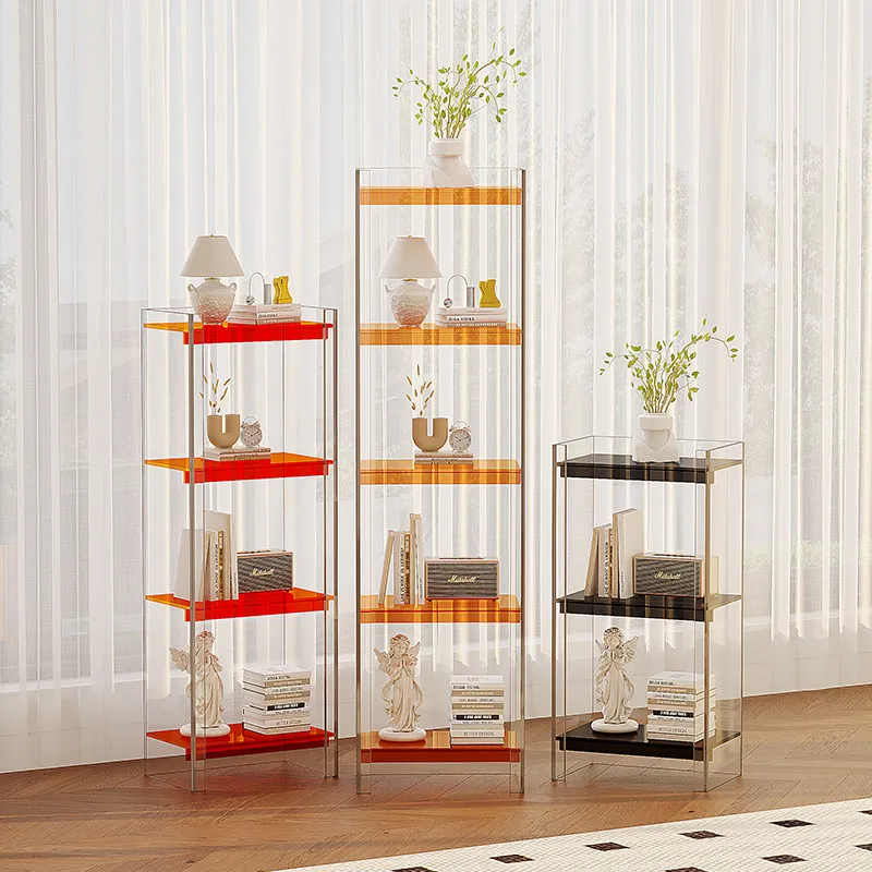 Light luxury acrylic clothing store shoe bag display rack jewelry figure window locker bedroom living room storage bookshelf