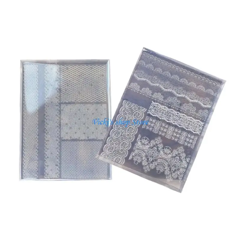 

Multi Purpose Lace Silicone Mold For Nail Art Creations Jewelry Crafting And Decorative Accessories