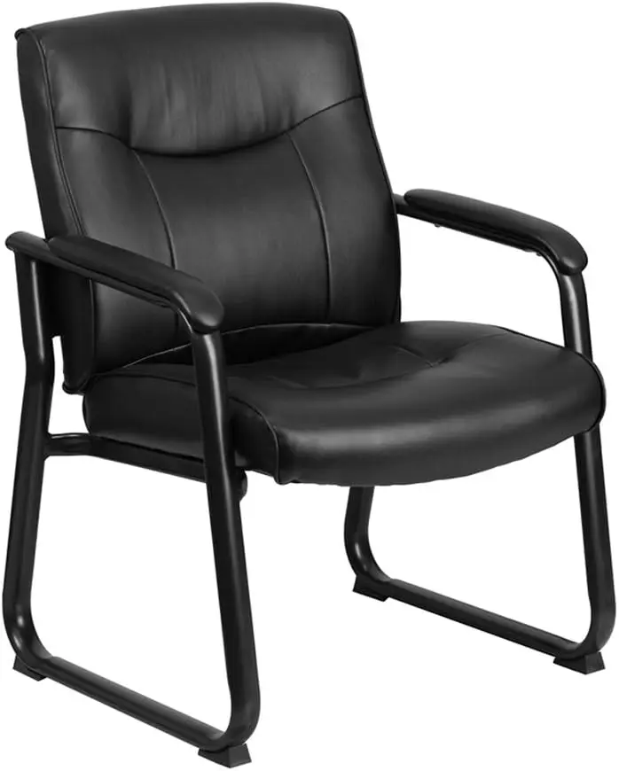 Furniture Hercules Series Big & Tall LeatherSoft Executive Side Reception Chair, Padded Lobby Chair with 500-lb. Static We