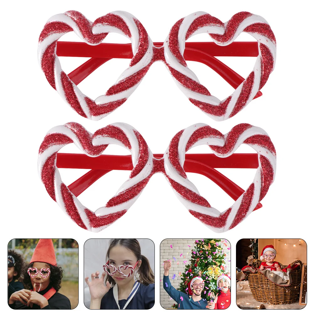 

2Pcs Love Heart Glasses Unique Party Eyewear for Cosplay Festival Carnival Masquerade Events Delicate Design Heart Glasses