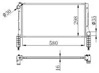

BFI046016 for engine radiator DOBLO 580 ×-(× 16) mechanical