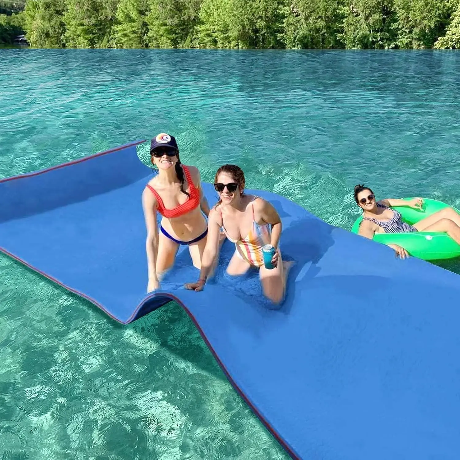 

Floating Mat 9/12/18 FT Foam Lake Floats Floating Foam Pad Lily Pad for Water Recreation and Relaxing Lily Mat for Family Floati