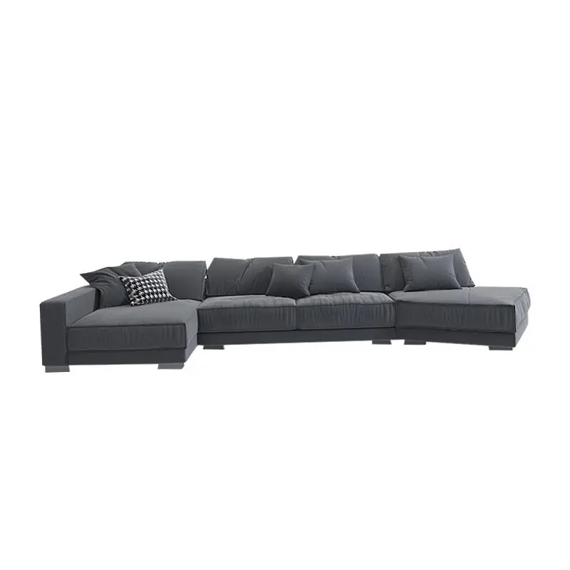 

%^Nordic Luxury L Shape Living Room Sofa Furniture Floor 3 Seater Modular Sectional Sofa Couch Set