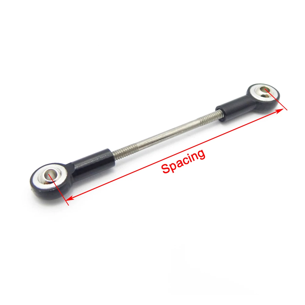 1PC 2mm Ball Head Joint M2 Steenless Steel Metal Push Rod Tie Rods Linkage for RC Truck Climbing Car Helicopter Boat Robot
