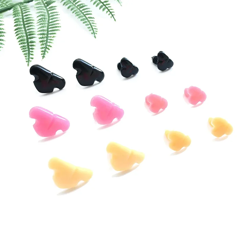 100pcs Craft DIY Fox Nose(with washers) Plastic safety nose Doll Nose For Doll Stuffed Toys Snap Animal Scrapbooking