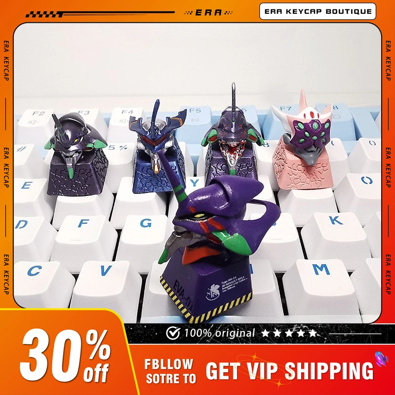 

EVA Anime Resin Keycap Anime Doll Hand-embossed Game Mechanical Keyboard Accessories MX Kaihua Gateron Switch Keycap Gift