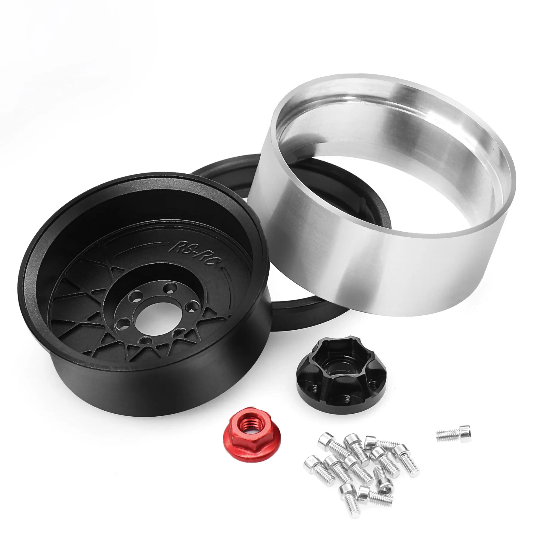 RED SPIDER Alloy 2.2" Beadlock 12MM Hex Negative Wheel Rim RC Hubs 4 шт. для RC Car Axial 1/10 MK07 Yeti Wraith RB10 Ryft scx10