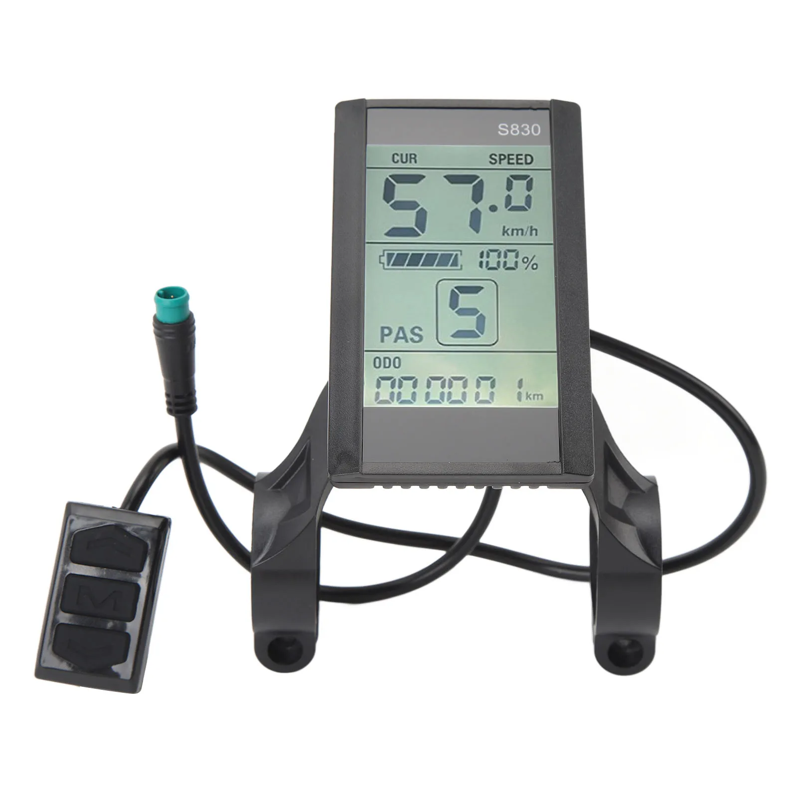 Electric Bike LCD Display Control Panel Electric  LCD Display 5pin Waterproof Connector Easy To Install for Outdoor