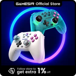 GameSir Nova Wireless Switch Controller Bluetooth Gamepad Hall Effect Joystick for Nintendo Switch 2 iPhone Android Phone PC