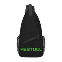 Festool Powertool Chest Bag Men Sling Crossbody Backpack Chest Bag Traveling Hiking Daypack Shoulder Bag