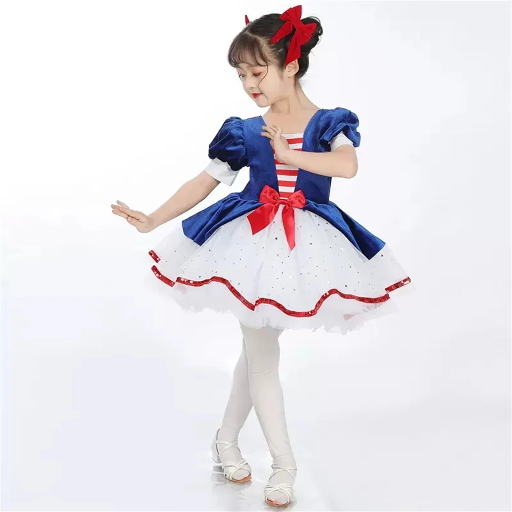 Blue color Kids Classic Professional Ballet Tutu Red Swan Lake Pancake Tutu Ballerina Party Dance Costumes Girls Ballet Dress