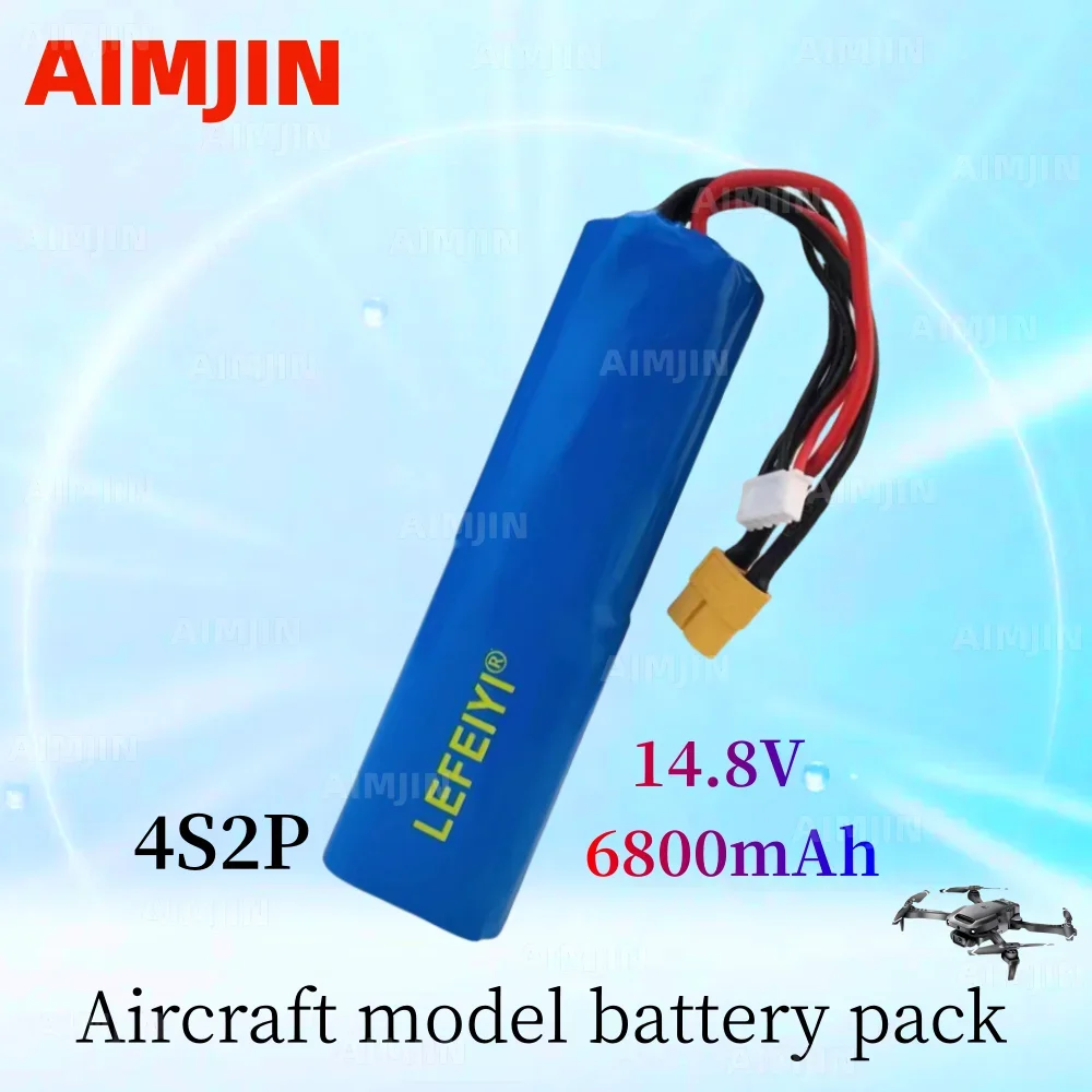 

4S2P 14.8V 6800mAh 18650 li-ion battery pack , suitable for various remote-controlled aircraft, quadcopters