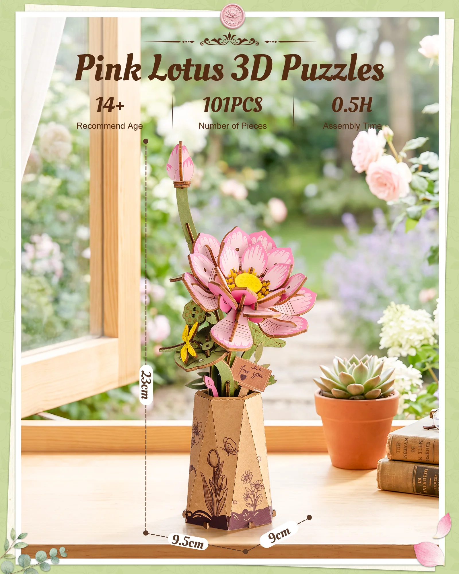 ROKR 3D Holzpuzzle Blume DIY M – 3D Printing Pot Bewertung und Preis
