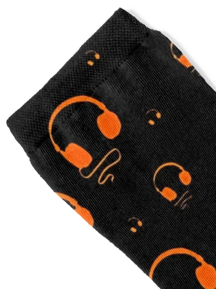 headphones pattern Socks new year floor luxury Toe sports Women's Socks Men's