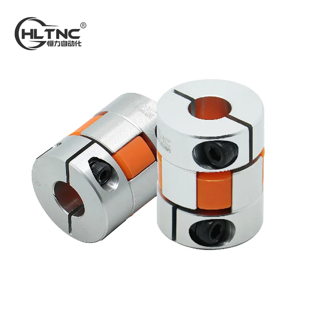 HLTNC 4Pcs D20 L25 4 5 6.35 7 8 9 10mm 2 Jaw Spider Plum Flexible Coupler Coupling for CNC 3D Printer Stepper Motor Shaft Clutch