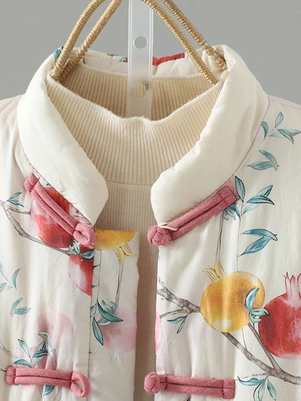 Authentic New Chinese Sle Cotton Linen Embroidered Jaet Loose Stand Collar Tang Costume National Sle Women's Coat