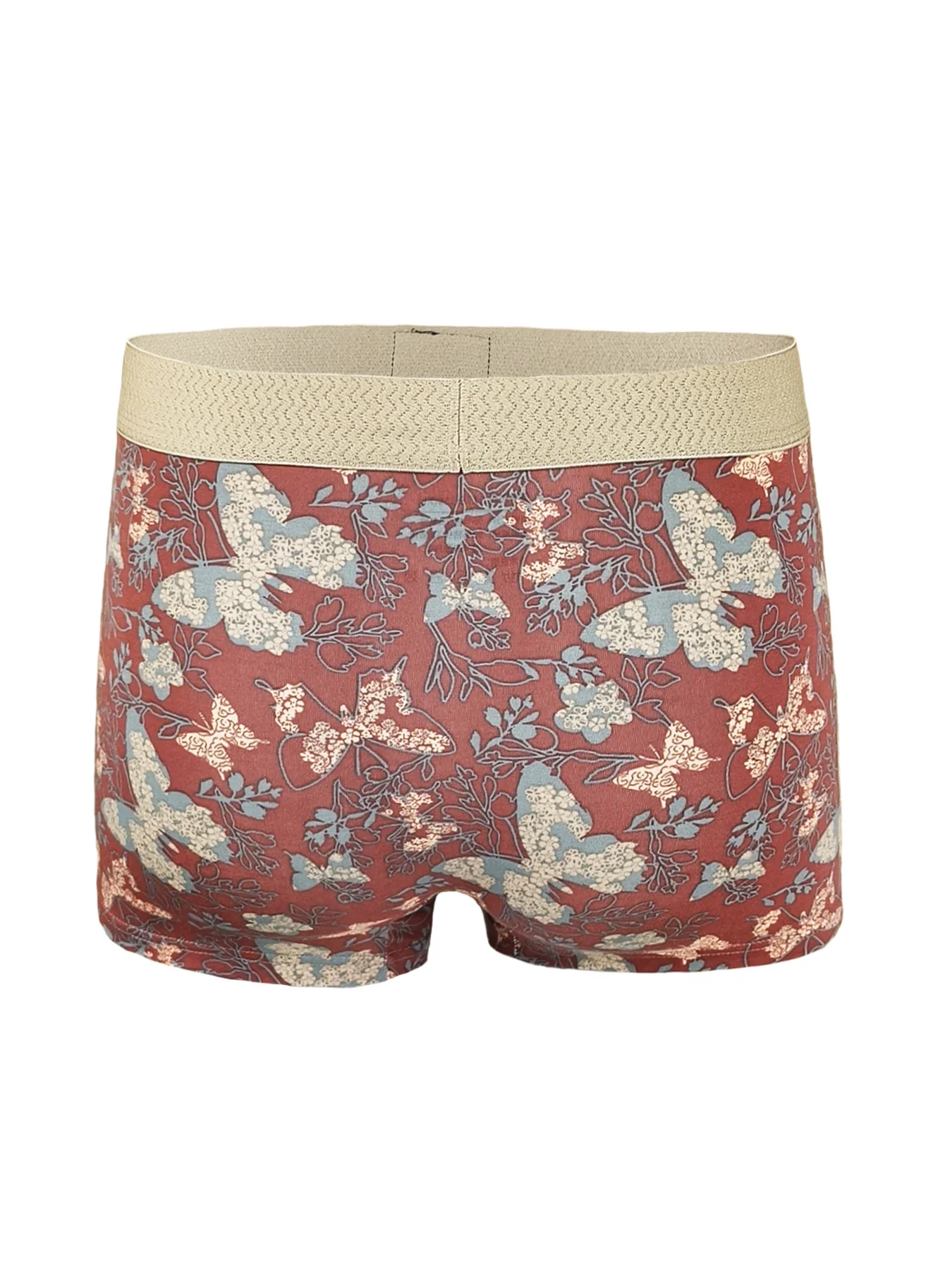 A 4-piece set! Artistic style men's underwear, comfortable and breathable cotton men's shorts with butterfly and floral prints