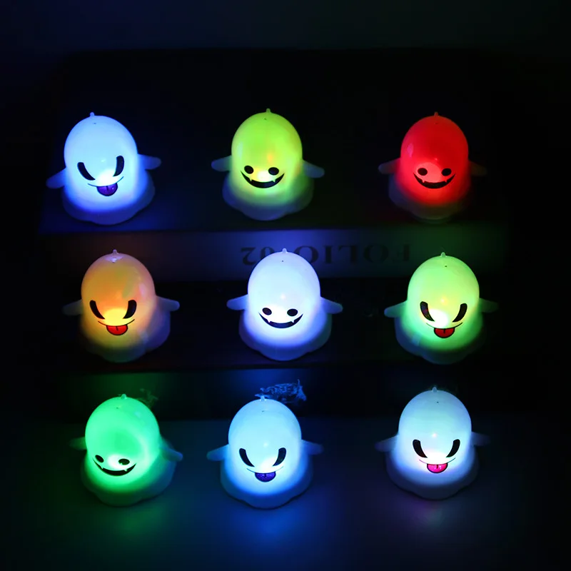 New Halloween Ghost Light-emitting Lights Creative Cartoon Cute Ghost LED Candle Lights Party Decoration Props Night Lights