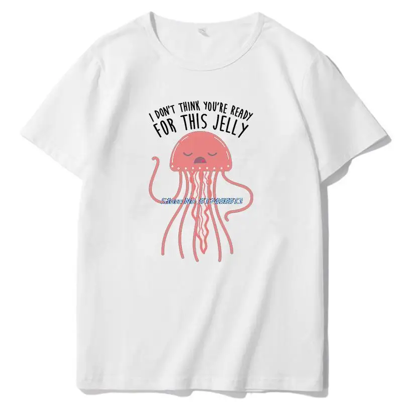 Don't Be Jelly Slogan Jellyfish Sealife Graphic T Shirts Cotton Short Sleeve T-Shirts New Shirts And T-Shirts Mens Clothes