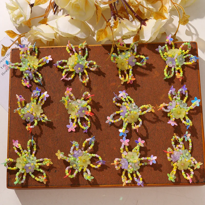 Clog Sandal Charms 1pc Multicolor Bead Sequin Hollow Flower Meadow Summer Waterproof Durable Lightweight Versatile