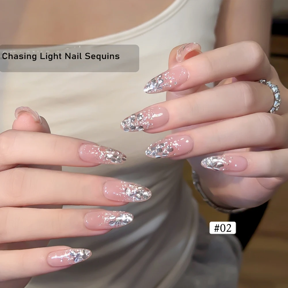 5g/Jar Super Shiny Broken Diamond Chasing Light Nail Art Sequins Mixed Sparkly Reflective Glitter Flakes Luxury Manicure Glitter