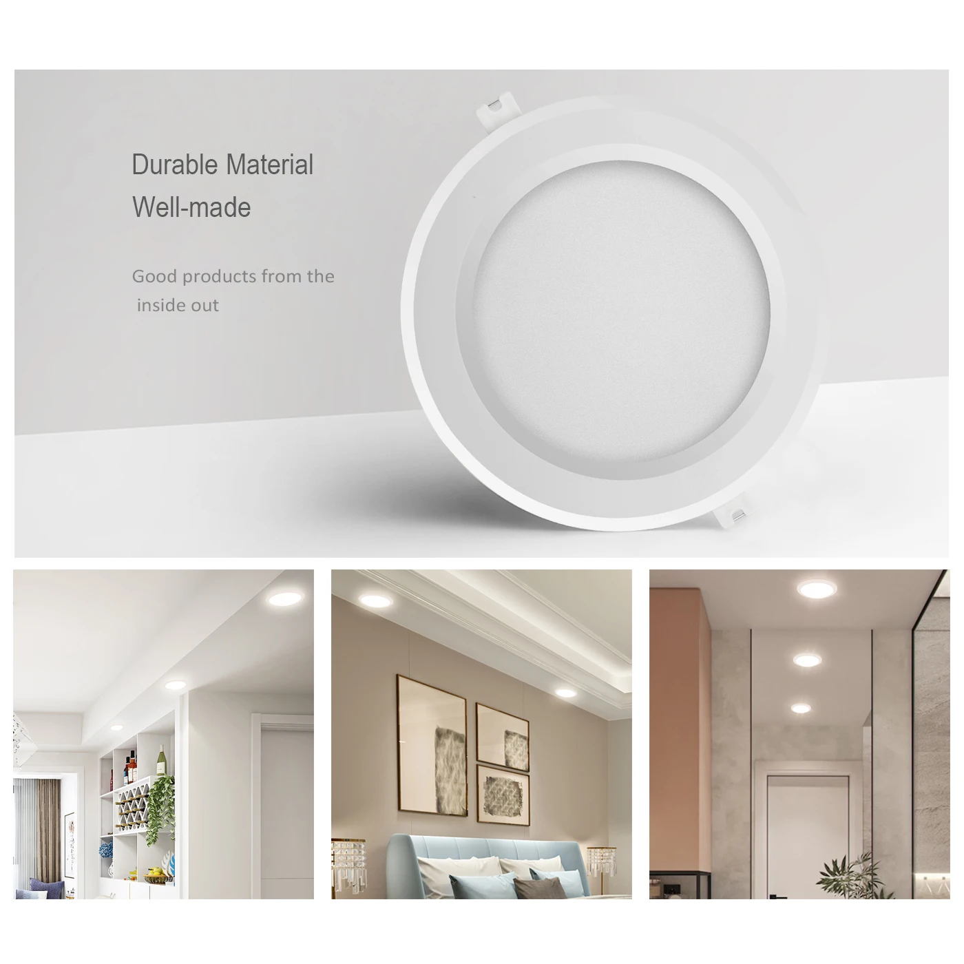 Downlight Led AC110V 220V lampa sufitowa punktowy Led Plafon wpuszczany w dół światło okrągłe 6W 10W 14W 24W reflektor oświetlenie wewnętrzne