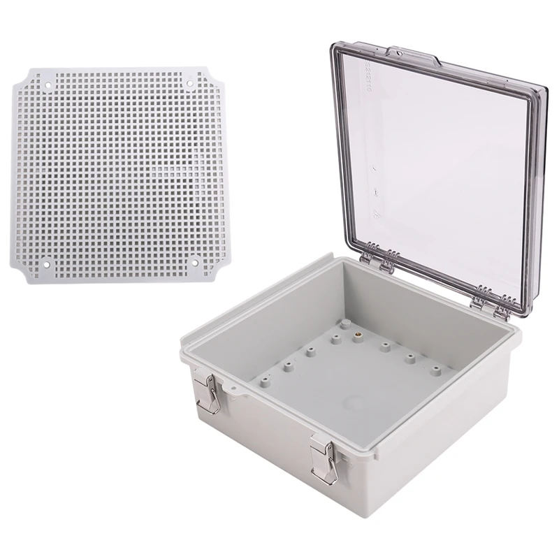 Clear Electrical Enclosure Box Outdoor Plastic Junction Box Weatherproof Electrical Box 210*210*100Mm