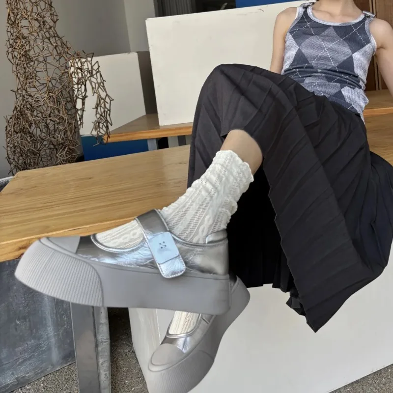 

Women's Mary Jane Shoes Exquisite Soft Leather Casual Shoes for Woman Fashion Lolita Platform Shoe Designer Shoes Zapatos Mujer