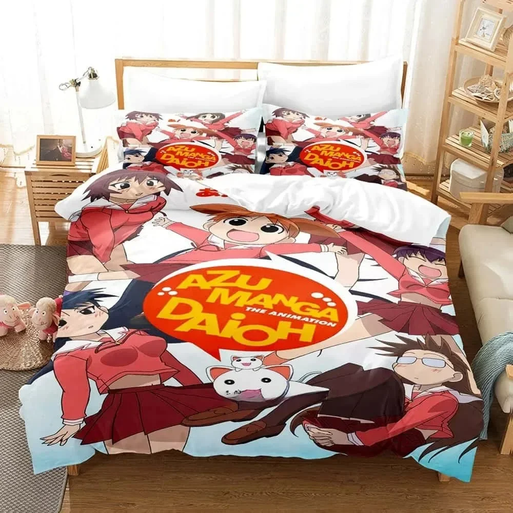 

Cartoon Azumanga Daioh Bedding Set Single Twin Full Queen King Size Bed Set Adult Kid Bedroom Duvet cover Sets For Home Textiles