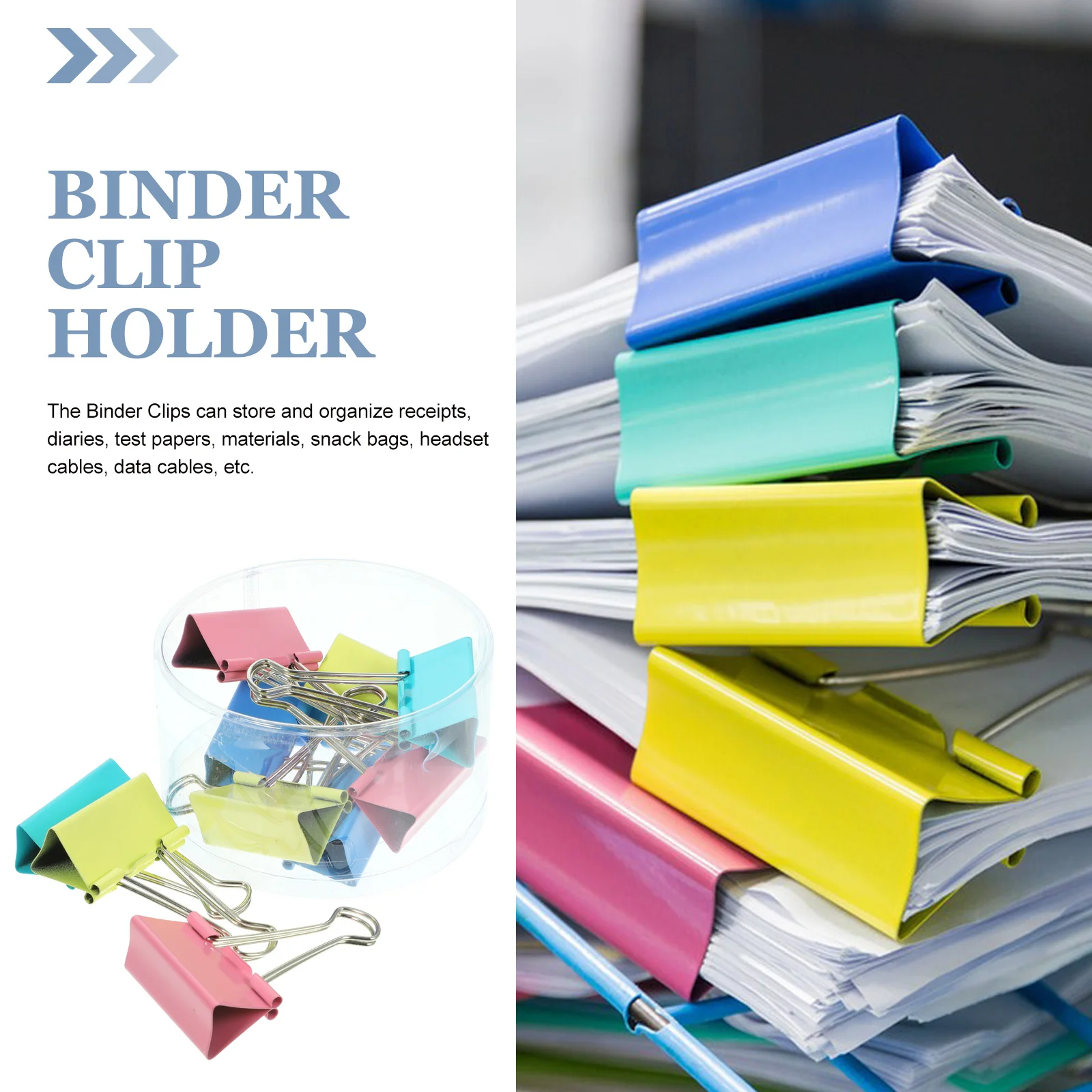 

24Pcs Simple Yet Adorable Binder Clips Portable and Convenient for Various Office Needs 2 Inch Binder Clips Paperclips