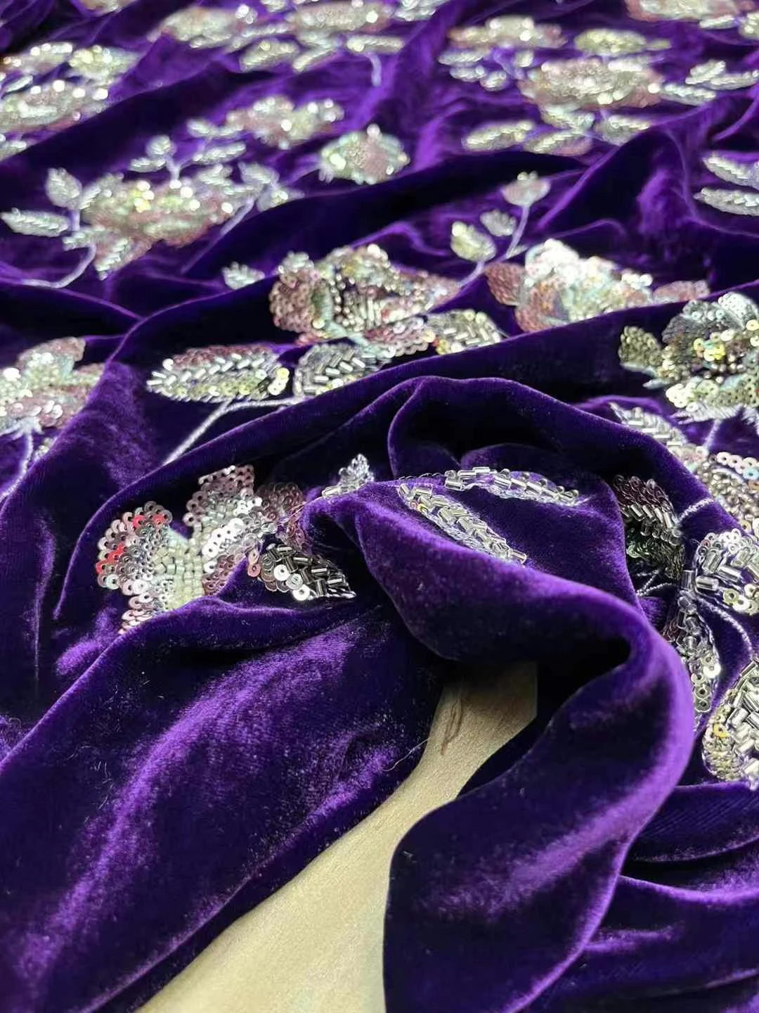 

Haute Couture Purple Silk Velvet Fabric Embroidery New Chinese Style National Fashion Outerwear Vest Cotton Clothing