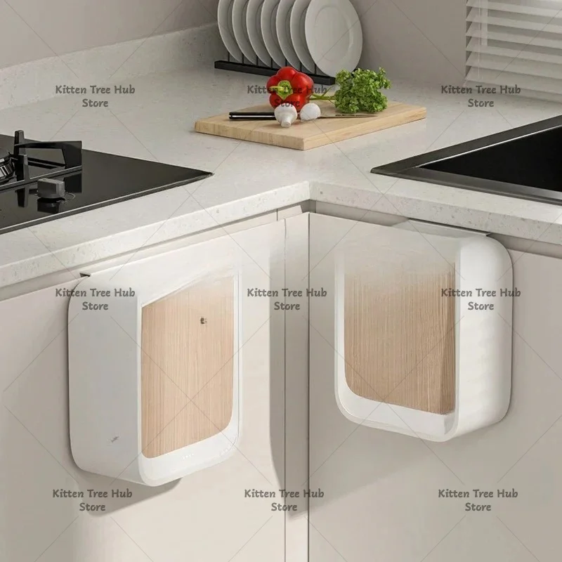 High Capacity Recycle Fashion 7L Wall-Mounted Smart Sensor Trash Can No Drilling Household Kitchen Bathroom Waste Bin for Home