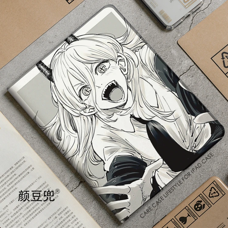 Chainsaw Man Anime Power Case For iPad Air 4 5 10.9 Mini 5 6 for 2022 12.9 Case Luxury Silicone For iPad Air 4 5  10.9in iPad 10