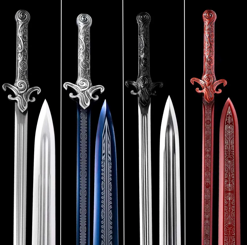 Home Decoration Chinese Sword, Chinese Jian,Real Steel Blade, Wood Sheath,Present, Fengshui House Ornament,4Optiions