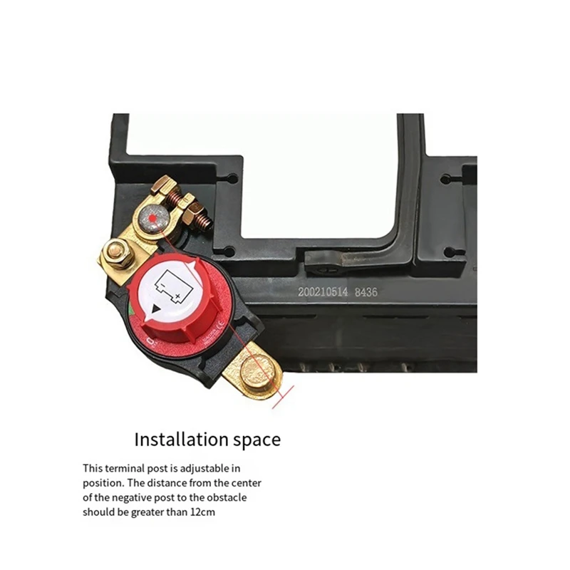Super Sale 12V24V Battery Disconnect Switch Negative Top Post Battery Disconnect Switch for Car RV Marine Car Accessories
