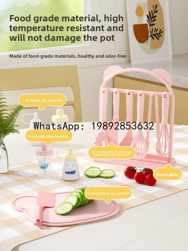 Mini Kitchen Real Cooking Full Set Real Version Cooking Edible Utensils Set Edible Teaching Aids