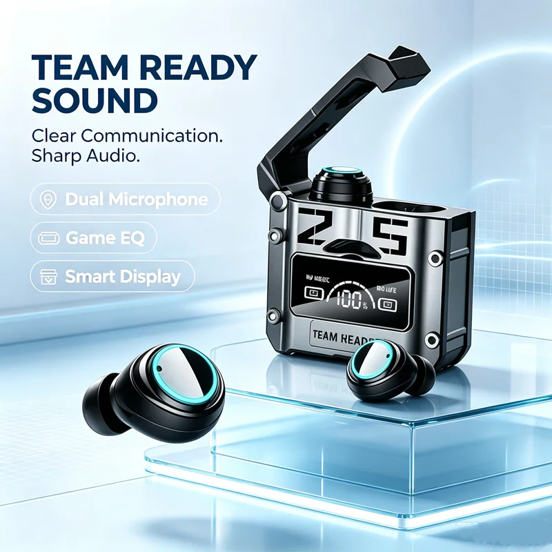 TWS Wireless Headphones Earphones Bluetooth Touch Control Noise Reduction Stereo Earbuds Headsets For All Smartphones