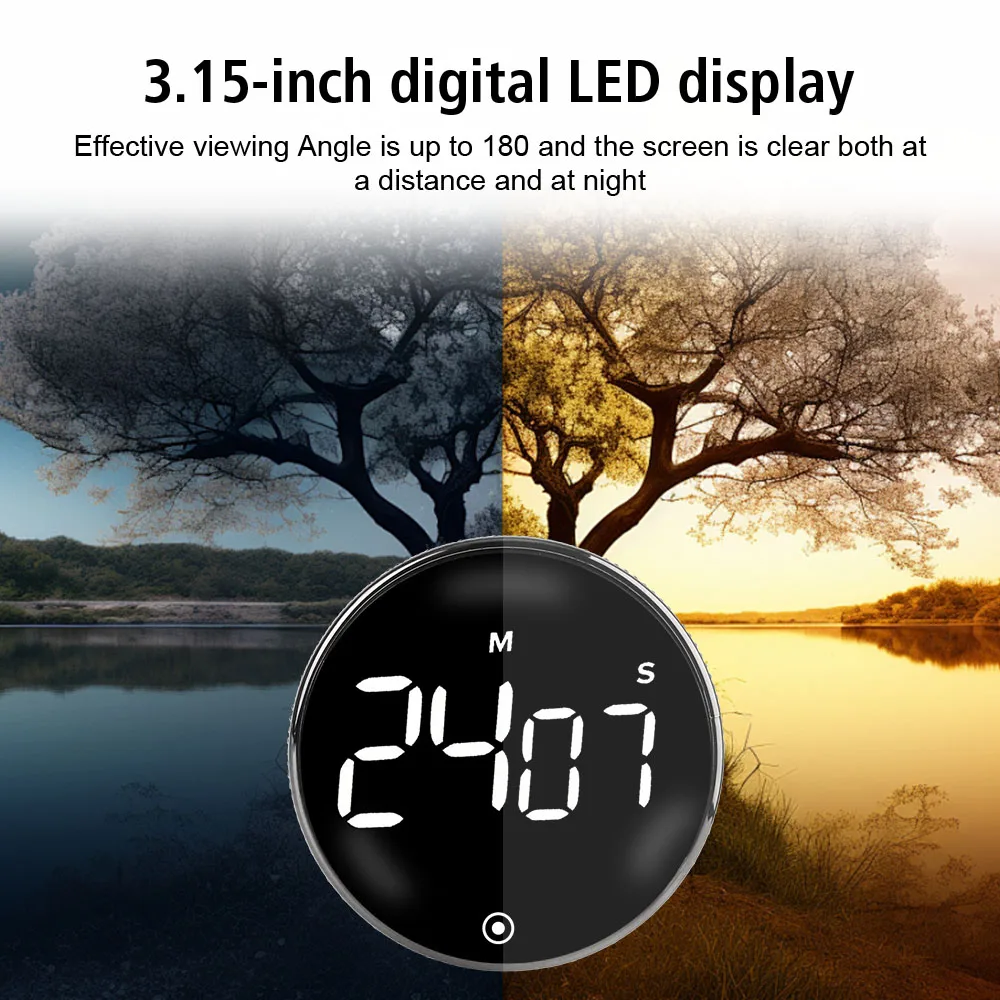 Magnetic Countdown Countup Timer Large LED Display Visual timers Digital Kitchen Timers for Classroom Cooking Fitness Baking